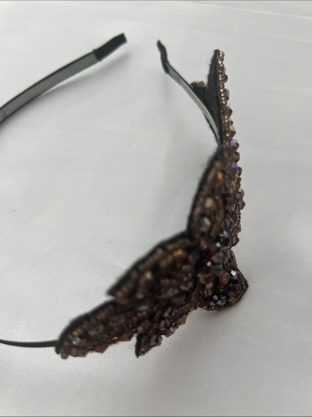 Black and Brown Beaded Butterfly Headband - Women's Hair Accessory Set of 3